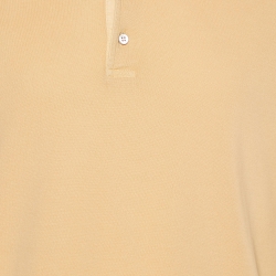 Pre Owned Loro Piana Orange Cotton Pique Polo T-Shirt XXL