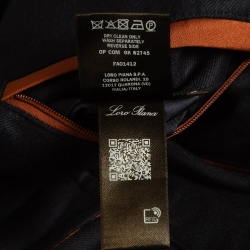 Pre Owned Loro Piana Navy Blue Gabardine Traveller Jacket L