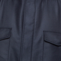 Pre Owned Loro Piana Navy Blue Gabardine Traveller Jacket L