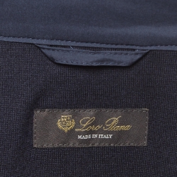 Pre Owned Loro Piana Navy Blue Synthetic Windmate Traveller Jacket L