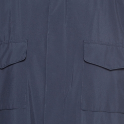 Pre Owned Loro Piana Navy Blue Synthetic Windmate Traveller Jacket L