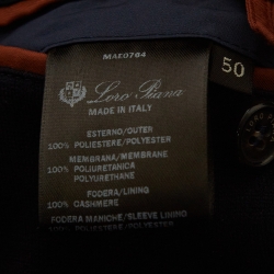 Pre Owned Loro Piana Navy Blue Synthetic Windmate Traveller Jacket L