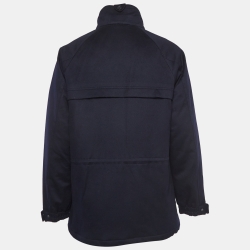 Pre Owned Loro Piana Navy Blue Cashmere Icer Jacket L