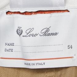 Pre Owned Loro Piana Navy Cotton & Linen Cargo Shorts 2XL