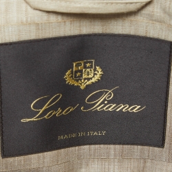 Pre Owned Loro Piana Beige Linen Zip-Up Miki Vest L