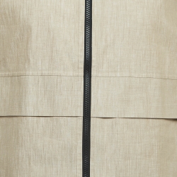 Pre Owned Loro Piana Beige Linen Zip-Up Miki Vest L
