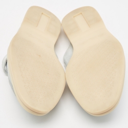 مملوكة مسبقًا Loro Piana Blue Suede Babouche Charms Walk Mules Size 42