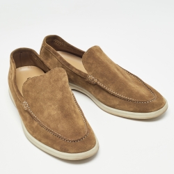 Pre Owned Loro Piana Brown Suede Summer Walk Loafers Size 43