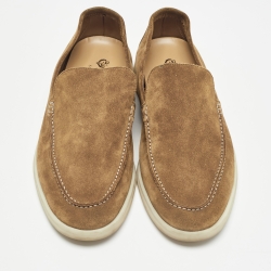 Pre Owned Loro Piana Brown Suede Summer Walk Loafers Size 43