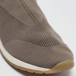 Pre Owned Loro Piana Grey Knit Fabric 360 Lp Flexy Walker Sneakers Size 42