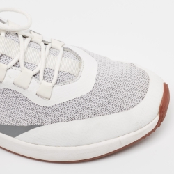 Loro Piana White/Grey Fabric and Rubber Week-End Walk Sneakers Size 43.5