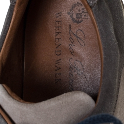 Pre Owned Loro Piana Grey Suede Low Top Sneakers Size 41