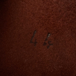 Pre Owned Loro Piana Blue Ostrich Heart Slip On Sandals Size 44