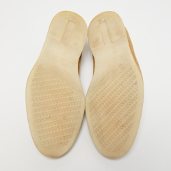 Pre Owned Loro Piana Beige Suede Summer Walk Loafers Size 41.5