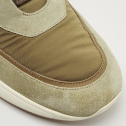Loro Piana Two Tone Nylon and Suede Modular Walk Sneakers Size 45