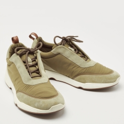 Loro Piana Two Tone Nylon and Suede Modular Walk Sneakers Size 45