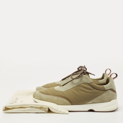 Loro Piana Two Tone Nylon and Suede Modular Walk Sneakers Size 45