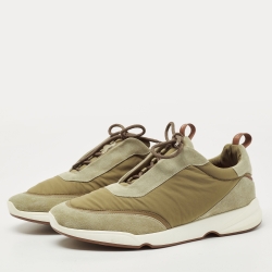 Loro Piana Two Tone Nylon and Suede Modular Walk Sneakers Size 45