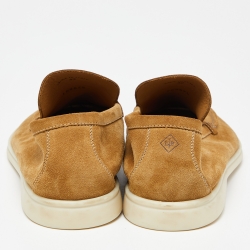 Pre Owned Loro Piana Beige Nubuck Summer Walk Loafers Size 42