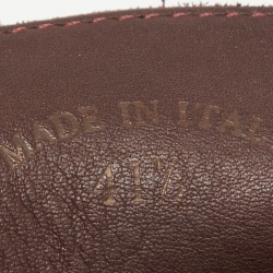 Pre Owned Loro Piana Burgundy Suede Summer Walk Slip On Loafers Size 41.5