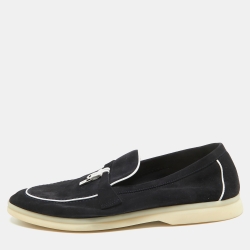 Navy Blue/ Suede Summer Charms Walk Loafers