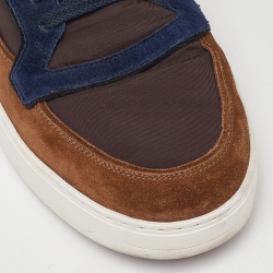 Pre Owned Loro Piana Multicolor Suede And Fabric Newport Walk Low Top Sneakers Size 42