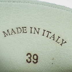 Pre Owned Lora Piana Blue Suede Summer Charms Walk Loafers Size 39