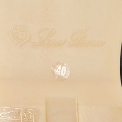 مملوكة مسبقًا Loro Piana Navy Blue Suede Summer Walk Loafers Size 40