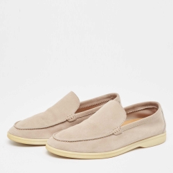Lora Piano Beige Suede Summer Walk Loafers Size 40