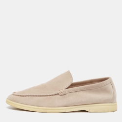 Lora Piano Beige Suede Summer Walk Loafers Size 40