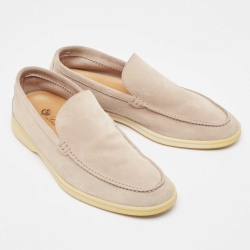 Lora Piano Beige Suede Summer Walk Loafers Size 40