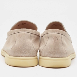 Lora Piano Beige Suede Summer Walk Loafers Size 40