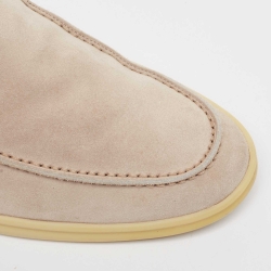 Lora Piano Beige Suede Summer Walk Loafers Size 40