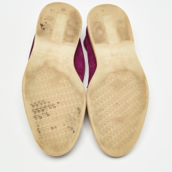 مملوكة مسبقًا Loro Piana Burgundy Suede Summer Charms Walk Loafers Size 35.5