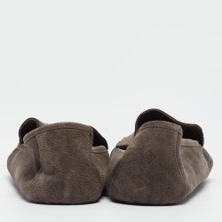 مملوكة مسبقًا Loro Piana Grey Suede Summer Walk Loafers Size 41