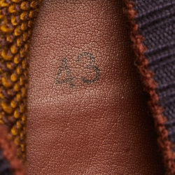 Pre Owned Loro Piana Brown Knit Fabric 360 Flexy Walker Low Top Sneakers Size 43