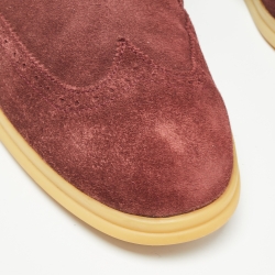 Loro Piana Burgundy Brogue Suede Walk Derby Size 44