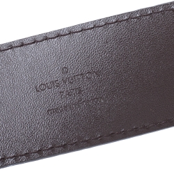 Pre Owned حزام لوي فيتون كانفاس غرافايت دامييه أيبين بالحروف 95 سم