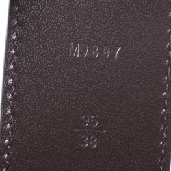 Pre Owned حزام لوي فيتون كانفاس غرافايت دامييه أيبين بالحروف 95 سم