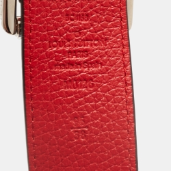 مملوكة مسبقًا Louis Vuitton Red/Blue Taurillon Leather Logo Reversible Buckle Belt 95CM