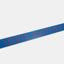 مملوكة مسبقًا Louis Vuitton Red/Blue Taurillon Leather Logo Reversible Buckle Belt 95CM