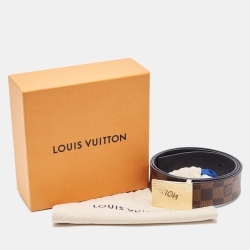 Louis Vuitton Damier Ebene Canvas and Damier Infini Leather Reversible Belt 90 CM