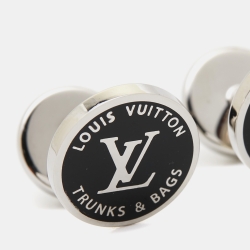 Louis Vuitton Award Enamel Silver Tone Cufflinks