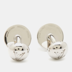 Louis Vuitton Award Enamel Silver Tone Cufflinks