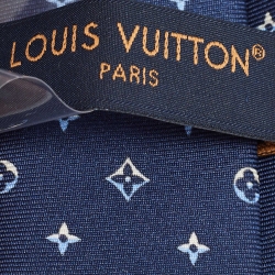 مملوكة مسبقًا Louis Vuitton Blue Silk LV Dual Tie