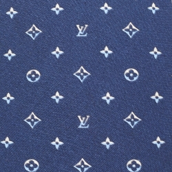 مملوكة مسبقًا Louis Vuitton Blue Silk LV Dual Tie