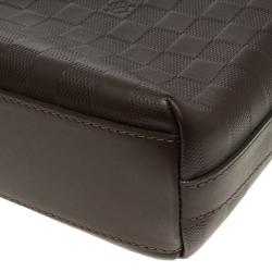 Pre Owned Louis Vuitton Brown Damier Infini Calypso Messenger MM Bag 
