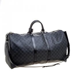 Louis Vuitton Damier Graphite Canvas Keepall Bandouliere 55