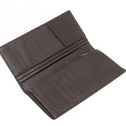 Pre Owned محفظة مفكرة لوي فيتون جلد بنية داكنة