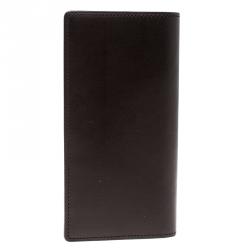 Pre Owned محفظة مفكرة لوي فيتون جلد بنية داكنة